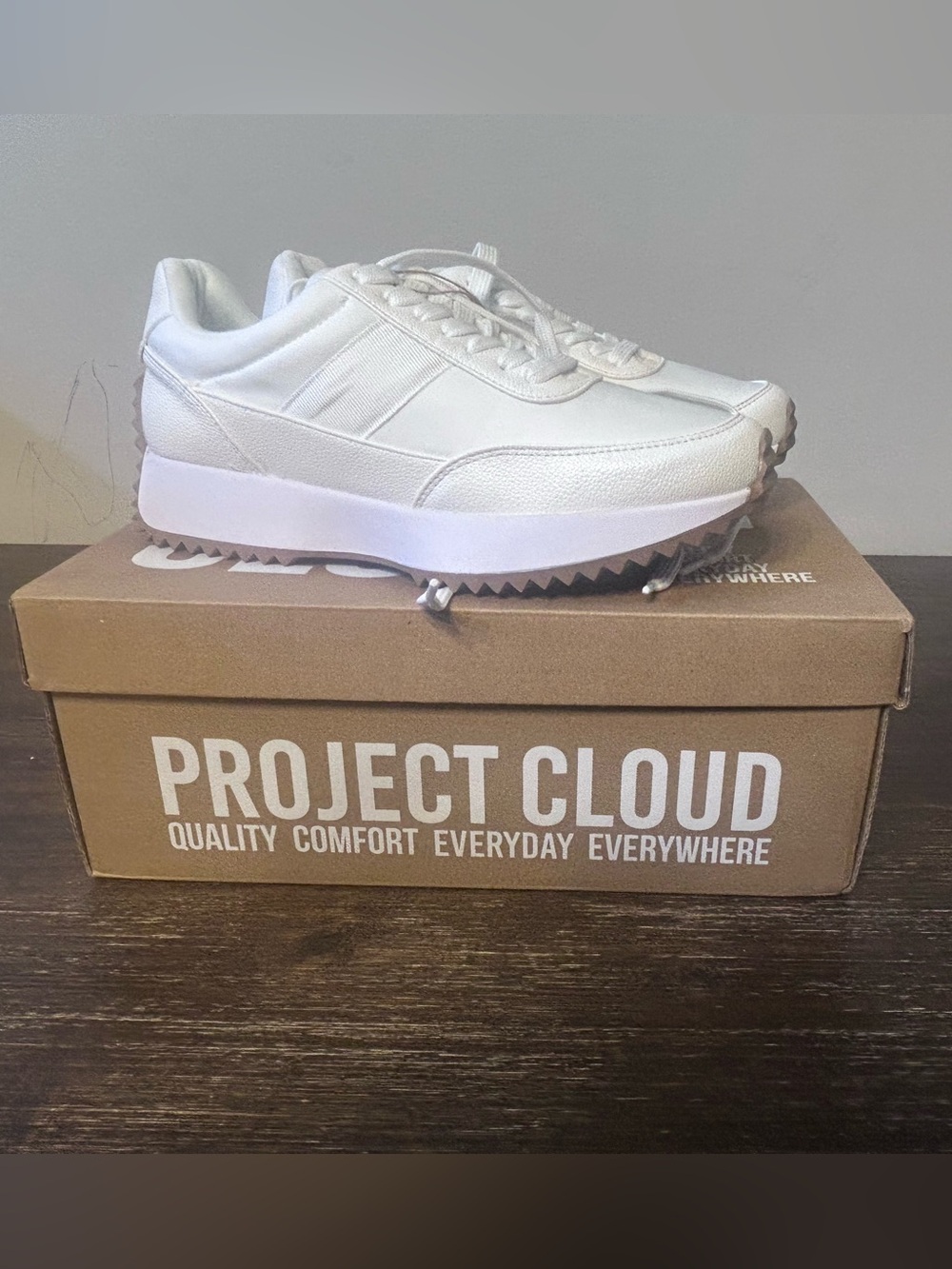 Project Cloud Women's White Athletic Sneakers